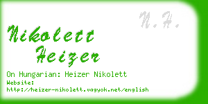 nikolett heizer business card